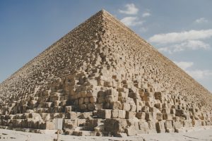 close lookup of egypt pyramids