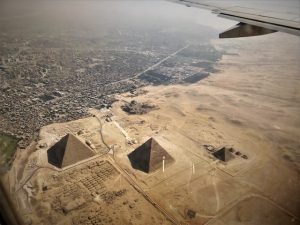 pyramids of giza from skyview ancient landmarks