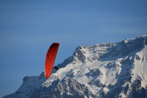 Paragliding over the Swiss Alps