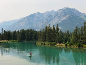 kayaking in Banff National Park canada