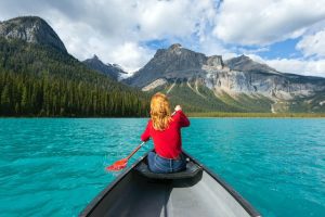 kayaking on Banff National Park 1