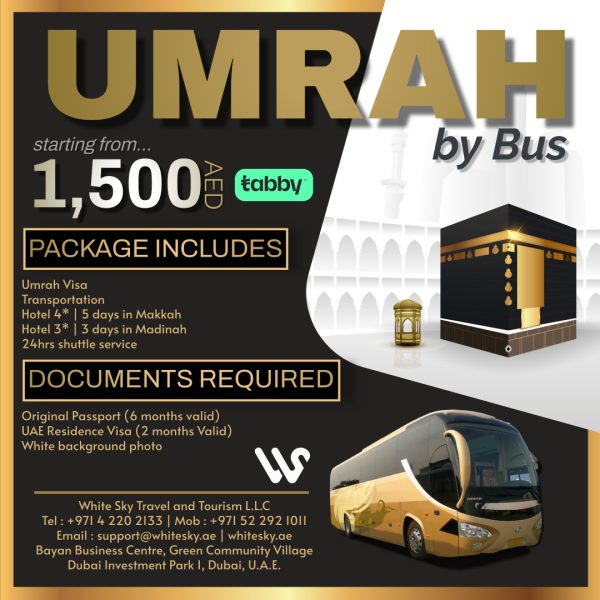 Umrah package from Abu Dhabi by bus