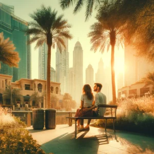 couple at park in Dubai